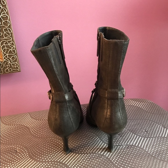 Grey metallic ankle boots - Picture 3 of 4